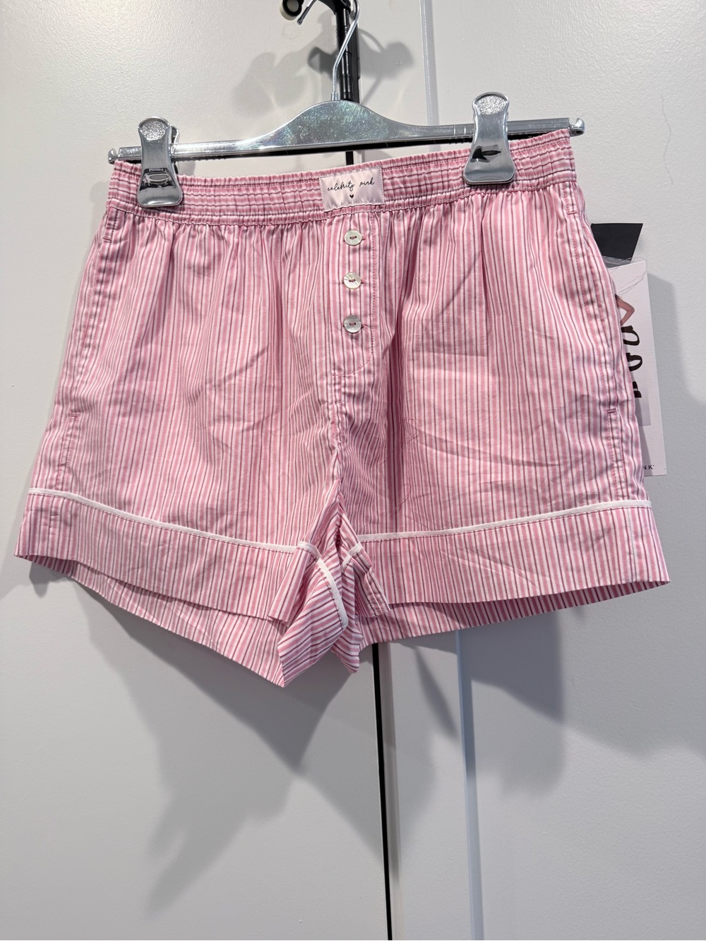 Celebrity Pink Pink Striped High-Waist Lounge Shorts